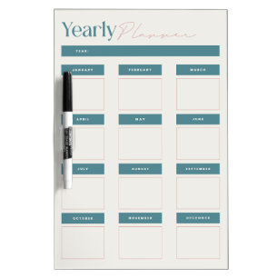 Colorful Yearly Daily Planner Organize Your Succes Dry Erase Board