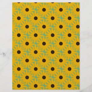 Colorful Yellow Daisies Floral Scrapbook Paper