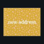 Colorful Yellow Floral We Moved New Home Moving Postcard<br><div class="desc">Custom Colorful Yellow Floral We Moved New Home Moving Postcard</div>