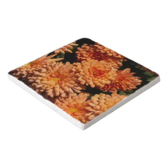 Colorful Yellow Flowers Marble  Trivet (Corner)