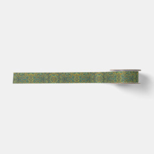 Colorful Yellow-Green Overtones Vintage Paisley Satin Ribbon