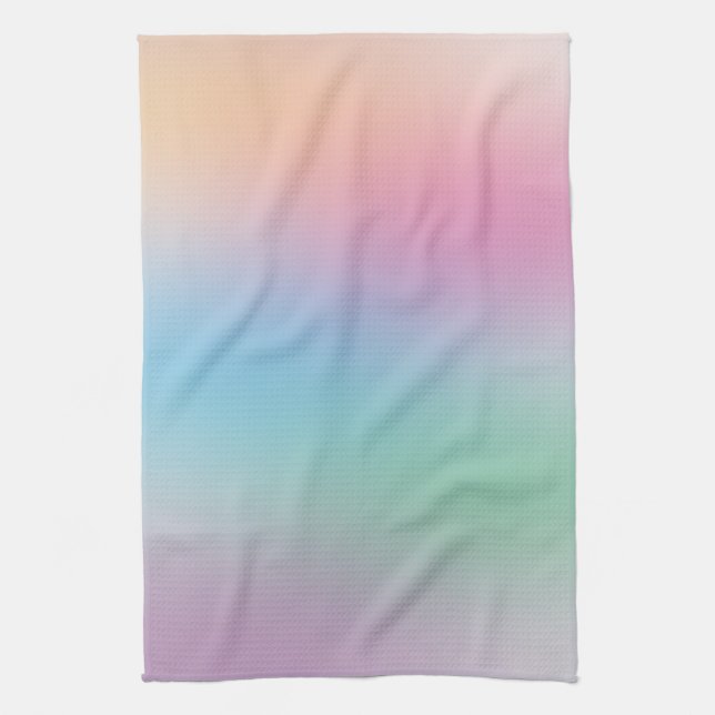 Colorful Yellow Green Pink Blue Purple Template Kitchen Towel (Vertical)