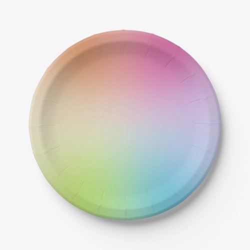Colorful Yellow Orange Blue Green Pink Red Purple Paper Plates