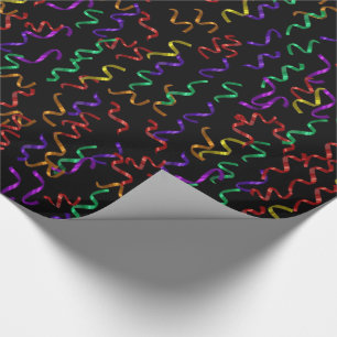 Colorful Yellow Red Green Purple Christmas Holiday Wrapping Paper