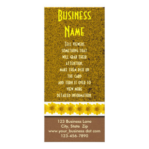 Colorful Yellow Wildflowers Business Promotional Rack Card