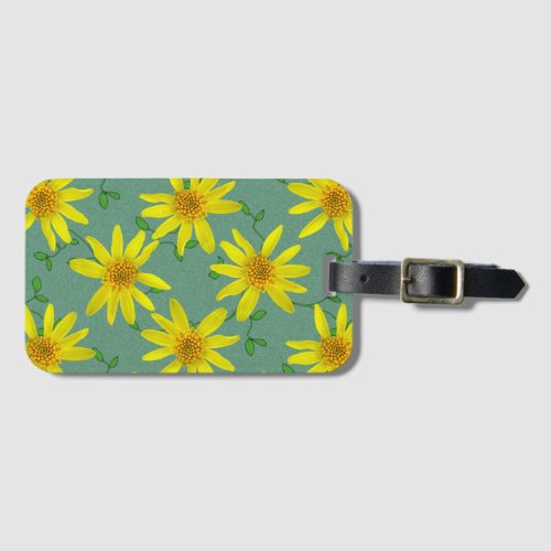 Colorful Yellow Wildflowers on any Color Luggage Tag