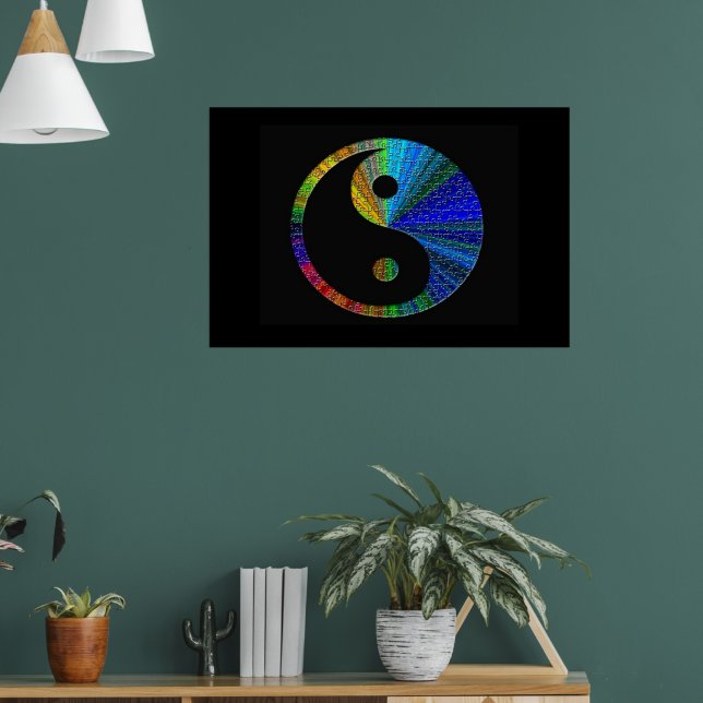 Colorful Yin And Yang Poster | Zazzle