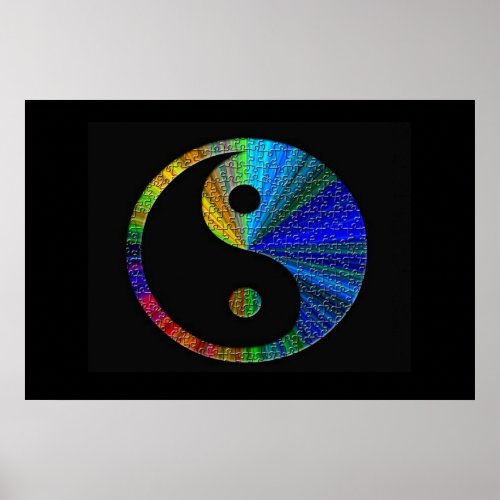 Colorful Yin And Yang Poster
