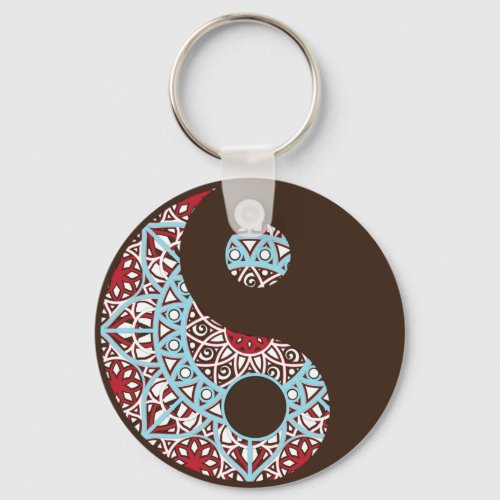 Colorful Yin Yang Mandala Keychain