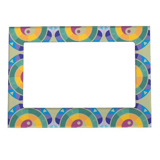 Colorful Yin Yang Pattern Magnetic Frame (Front)