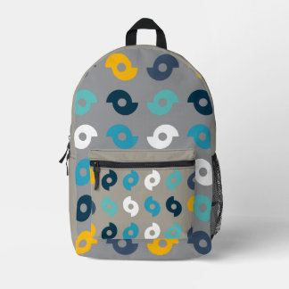 Colorful Yin-Yang Pattern Printed Backpack