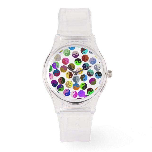 Colorful Ying Yang Pattern Watch (Front)