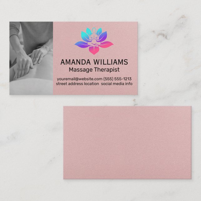 Colorful Yoga Logo Business Card (Front/Back)