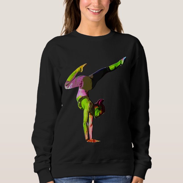 Colorful Yoga Woman Sweatshirt (Front)