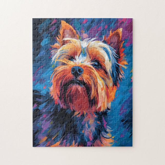 Colorful Yorkshire Terrier Jigsaw Puzzle (Vertical)