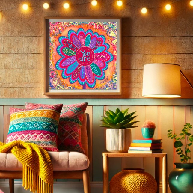 Colorful You Are Flower Inspirational Classroom  Poster (Creator Uploaded)