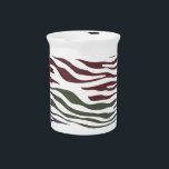 Colorful Zebra Abstract Beverage Pitcher<br><div class="desc">All rights reserved © Angelandspot</div>