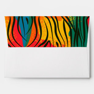 Colorful Zebra Animal Print Pattern Envelope