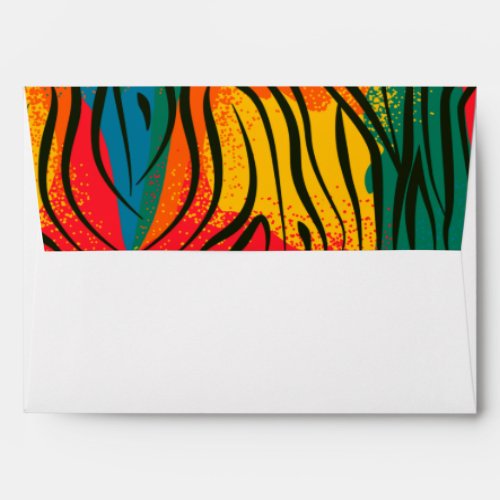 Colorful Zebra Animal Print Pattern Envelope