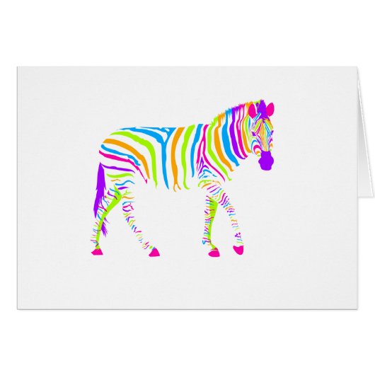 Colorful Zebra Cards (Front Horizontal)
