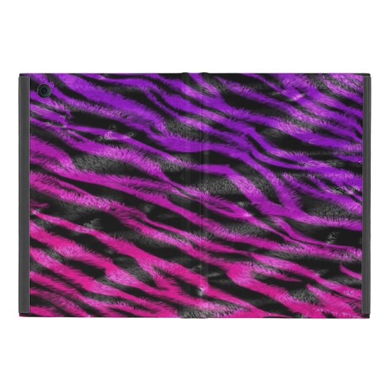 Colorful zebra fur skin Powis ipad case