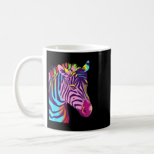 Colorful Zebra Head Wildlife Biologist Zookeeper Z Coffee Mug