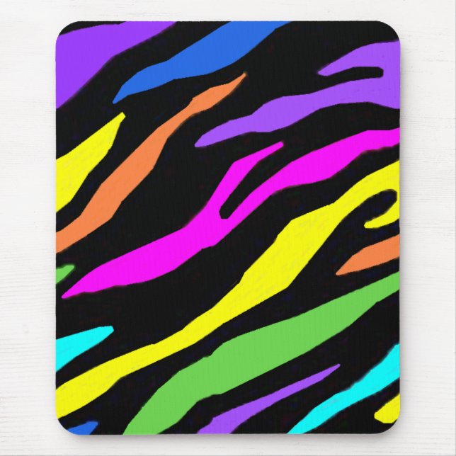 Colorful Zebra Pattern - mousepad (Front)
