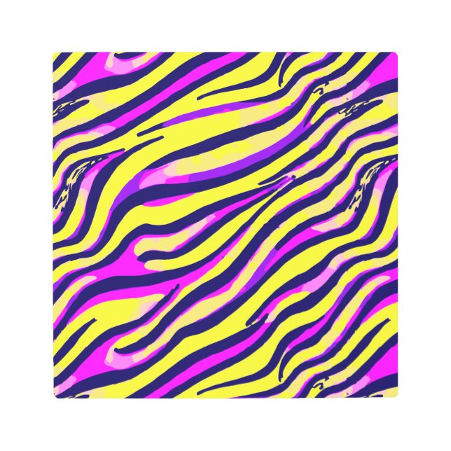 Colorful Zebra Print Stripe Abstract Pattern (Front)