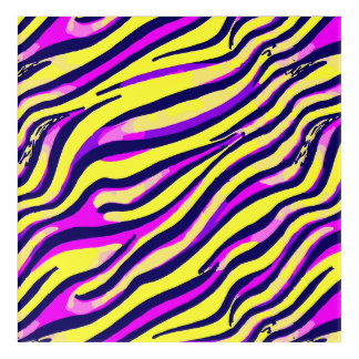Colorful Zebra Print Stripe Abstract Pattern Acrylic Print