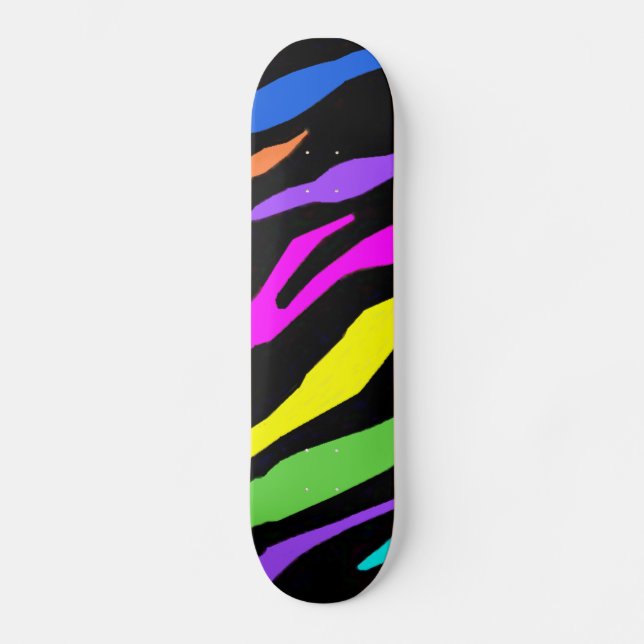 Colorful Zebra Skateboard (Front)