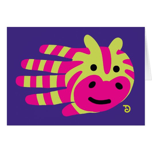 Colorful zebra stripes cards (Front Horizontal)