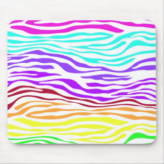 Colorful Zebra Stripes Mouse Pad