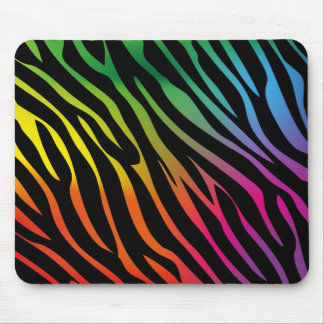 Colorful zebra texture mouse pad