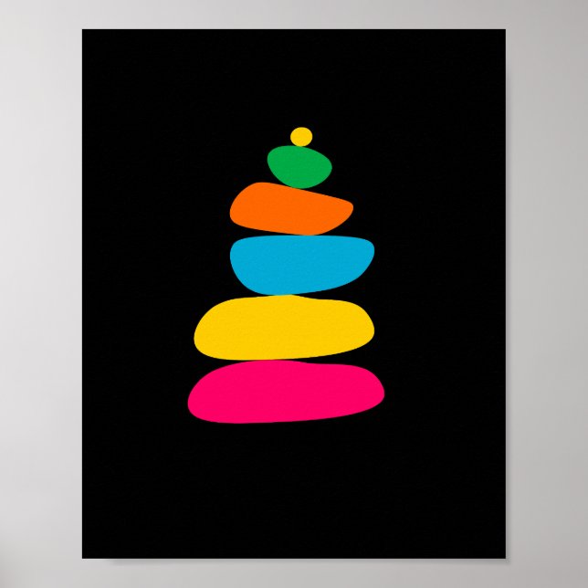 Colorful zen balance stones  poster (Front)