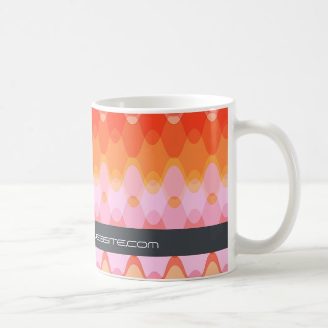 Colorful Zig Zag Waves Modern Abstract Pattern Coffee Mug (Right)