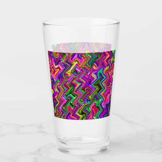 Colorful Zigzag #2  Glass (Front)