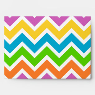 Colorful Zigzag Abstract Art Pattern Envelope
