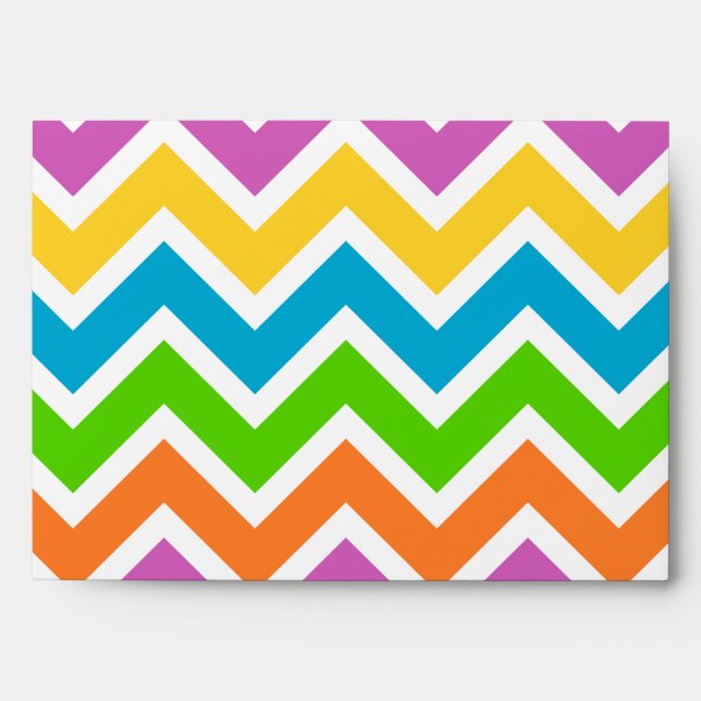 Colorful Zigzag Abstract Art Pattern Envelope (Front)
