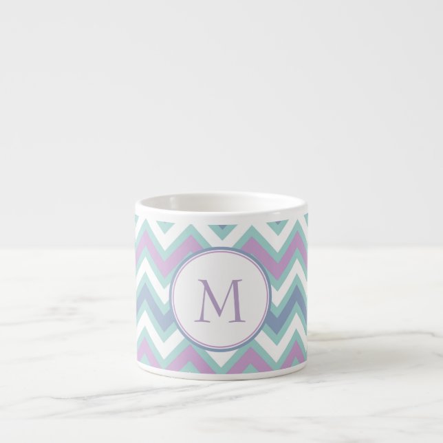 Colorful Zigzag Chevron Espresso Cup (Front)