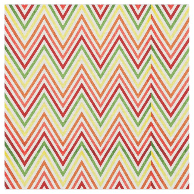 Colorful Zigzag Chevron Pattern Fabric (Close Up)