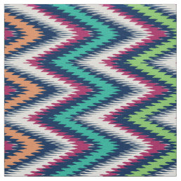 Colorful Zigzag Chevron Pattern Fabric