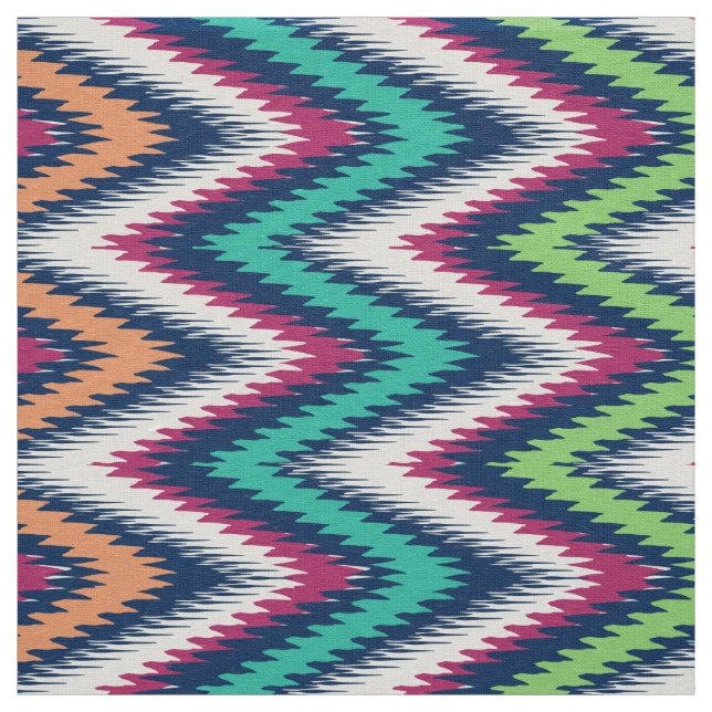 Colorful Zigzag Chevron Pattern Fabric (Swatch)