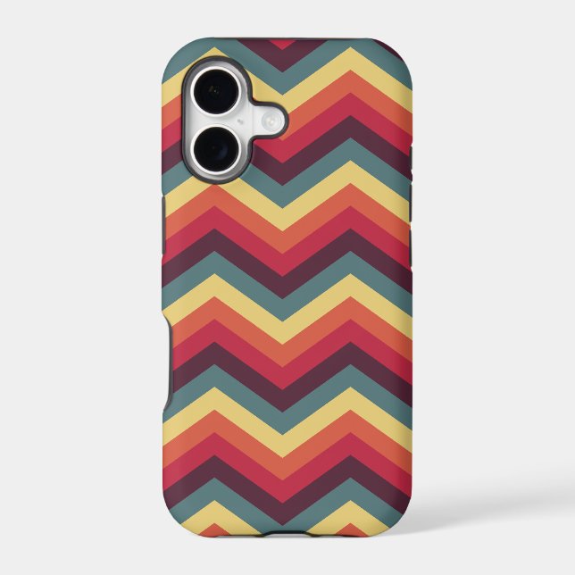 Colorful Zigzag Chevron Pattern Iphone Case (Back)