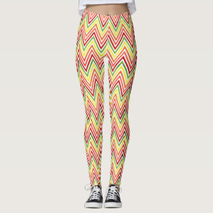 Colorful Zigzag Chevron Pattern Leggings