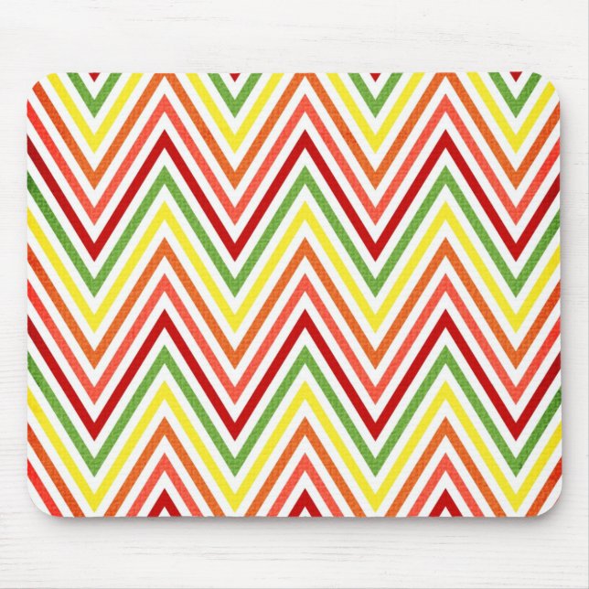 Colorful Zigzag Chevron Pattern Mouse Pad (Front)