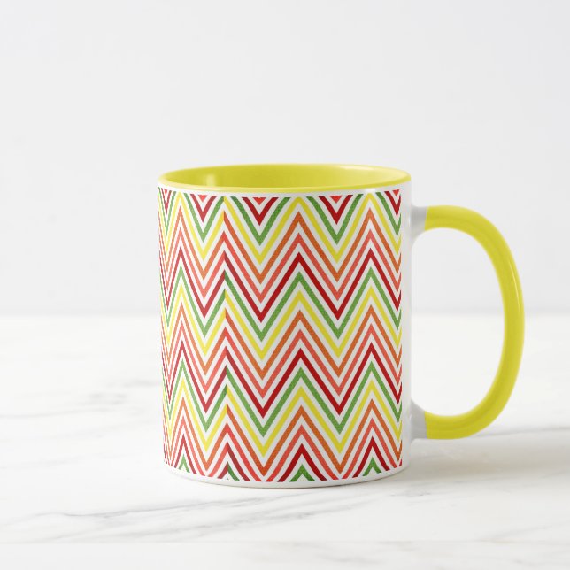 Colorful Zigzag Chevron Pattern Mug (Right)