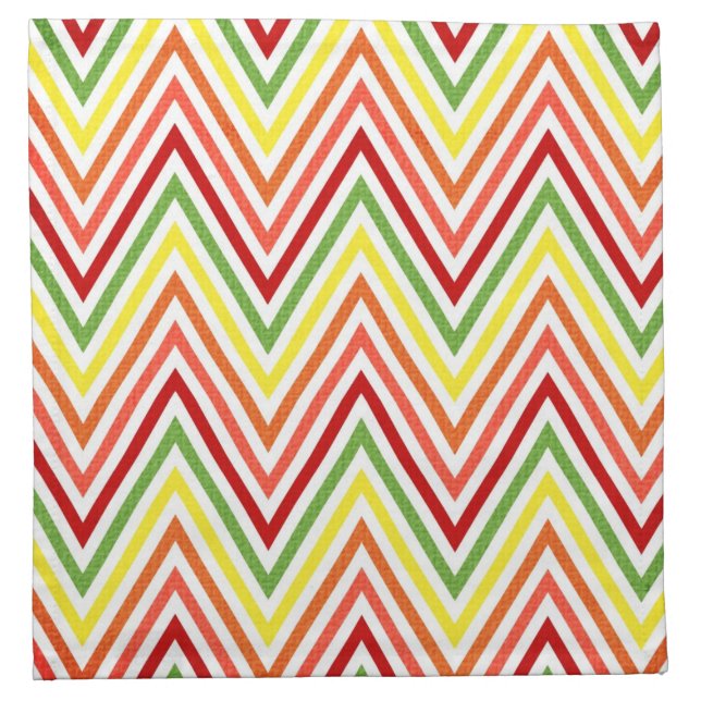 Colorful Zigzag Chevron Pattern Napkin (Front)