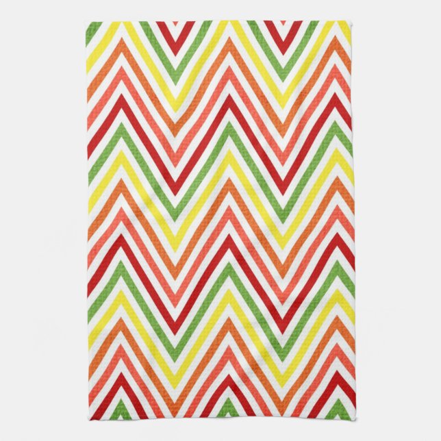 Colorful Zigzag Chevron Pattern Towel (Vertical)