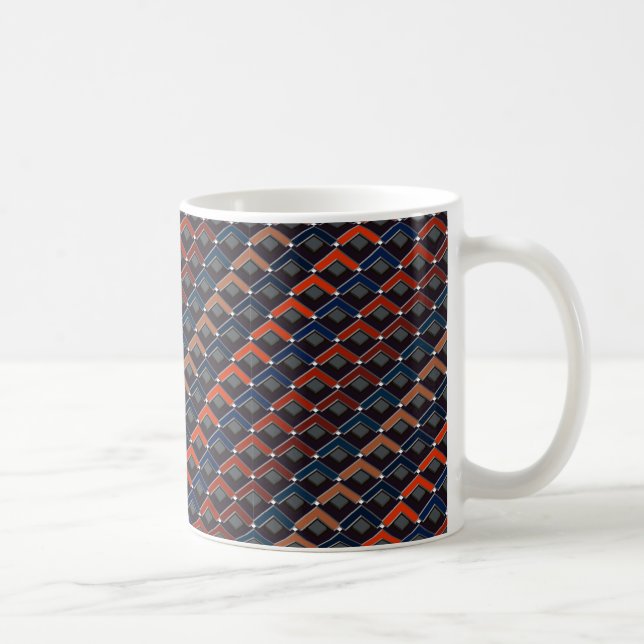 Colorful zigzag Karo-steps Coffee Mug (Right)