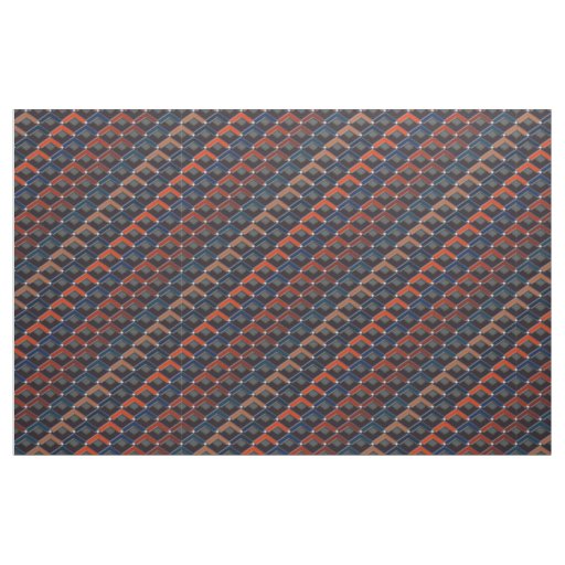 Colorful zigzag Karo-steps Fabric
